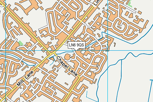 LN6 9QS map - OS VectorMap District (Ordnance Survey)