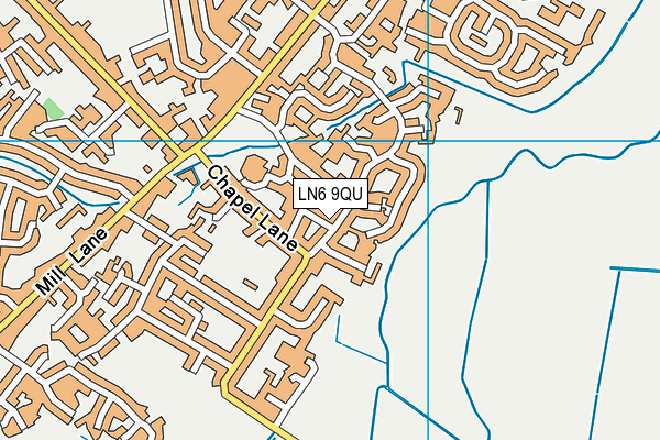 LN6 9QU map - OS VectorMap District (Ordnance Survey)