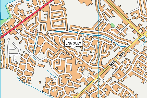 LN6 9QW map - OS VectorMap District (Ordnance Survey)