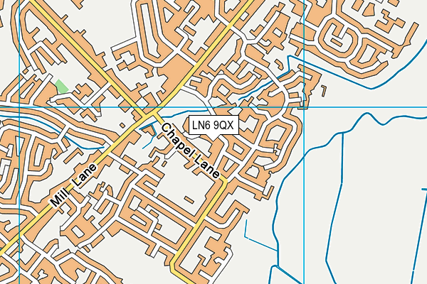 LN6 9QX map - OS VectorMap District (Ordnance Survey)