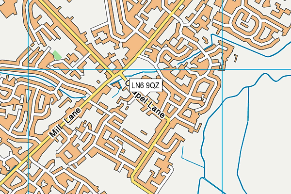 LN6 9QZ map - OS VectorMap District (Ordnance Survey)