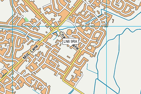 LN6 9RA map - OS VectorMap District (Ordnance Survey)