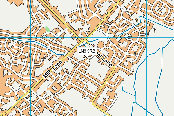 LN6 9RB map - OS VectorMap District (Ordnance Survey)