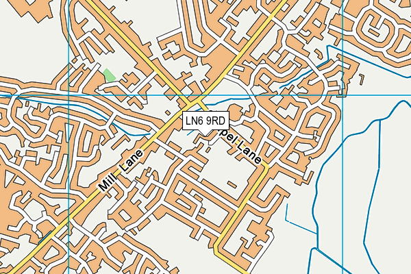 LN6 9RD map - OS VectorMap District (Ordnance Survey)