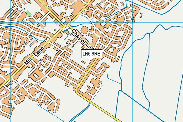 LN6 9RE map - OS VectorMap District (Ordnance Survey)