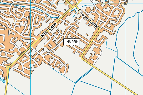 LN6 9RH map - OS VectorMap District (Ordnance Survey)