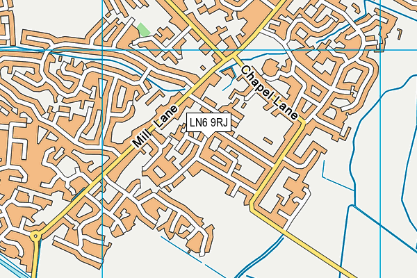 LN6 9RJ map - OS VectorMap District (Ordnance Survey)