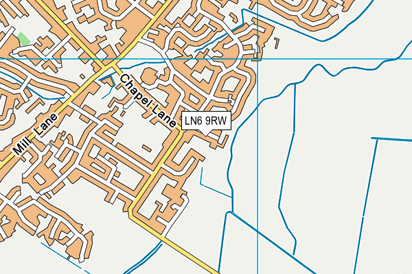 LN6 9RW map - OS VectorMap District (Ordnance Survey)