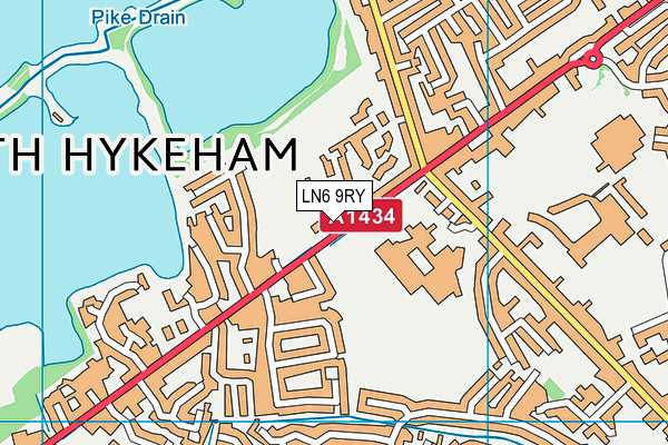 Hykeham Memorial Ground map (LN6 9RY) - OS VectorMap District (Ordnance Survey)