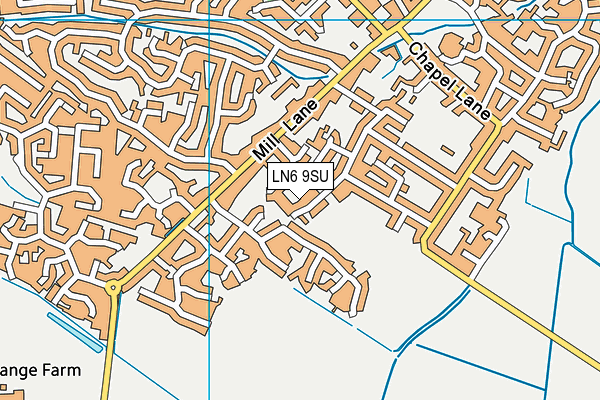 LN6 9SU map - OS VectorMap District (Ordnance Survey)