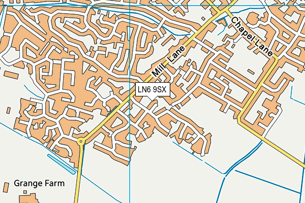 LN6 9SX map - OS VectorMap District (Ordnance Survey)