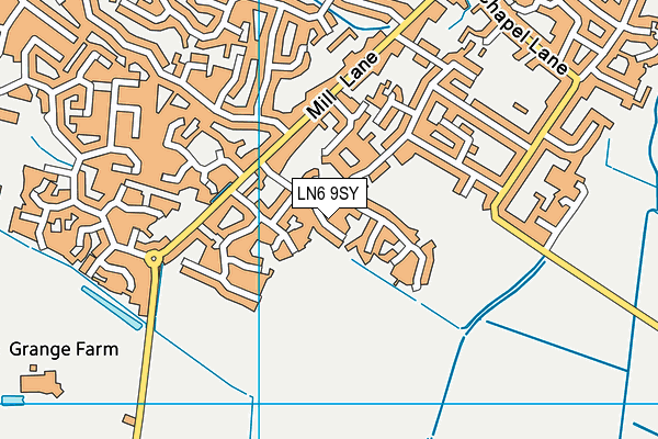 LN6 9SY map - OS VectorMap District (Ordnance Survey)