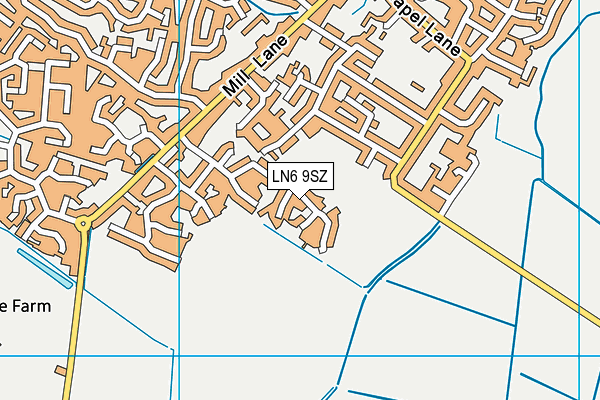 LN6 9SZ map - OS VectorMap District (Ordnance Survey)