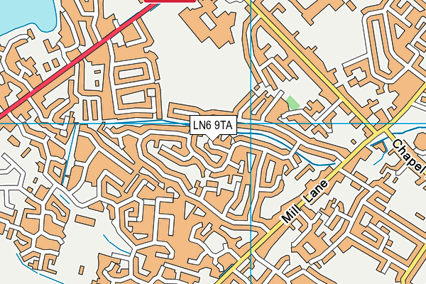 LN6 9TA map - OS VectorMap District (Ordnance Survey)