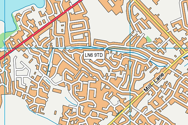 LN6 9TD map - OS VectorMap District (Ordnance Survey)