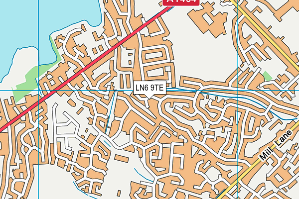 LN6 9TE map - OS VectorMap District (Ordnance Survey)