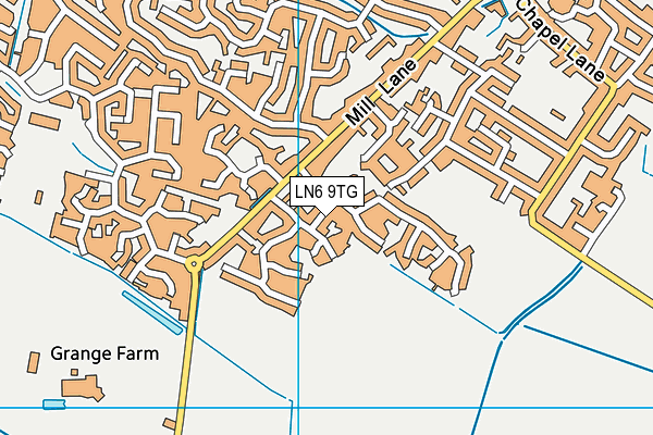 LN6 9TG map - OS VectorMap District (Ordnance Survey)