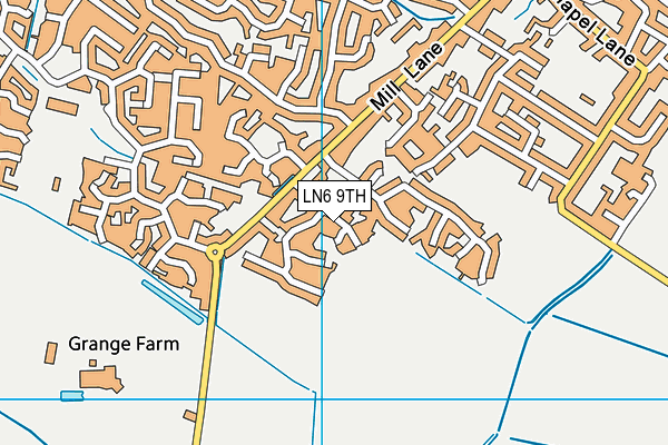 LN6 9TH map - OS VectorMap District (Ordnance Survey)