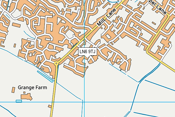 LN6 9TJ map - OS VectorMap District (Ordnance Survey)