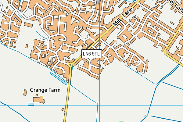 LN6 9TL map - OS VectorMap District (Ordnance Survey)