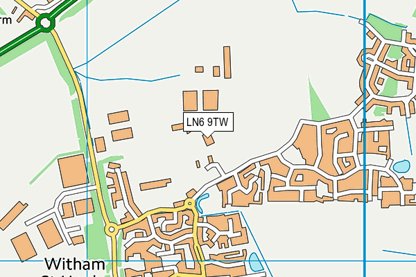LN6 9TW map - OS VectorMap District (Ordnance Survey)