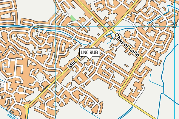 LN6 9UB map - OS VectorMap District (Ordnance Survey)