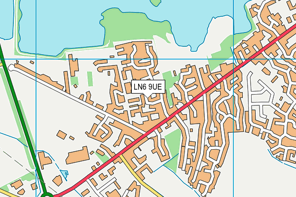 LN6 9UE map - OS VectorMap District (Ordnance Survey)