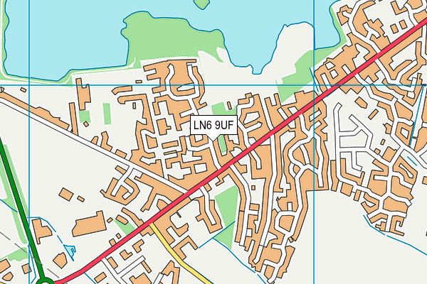 LN6 9UF map - OS VectorMap District (Ordnance Survey)