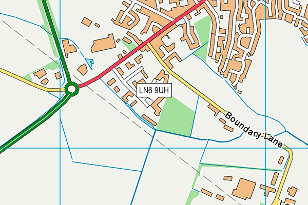 LN6 9UH map - OS VectorMap District (Ordnance Survey)