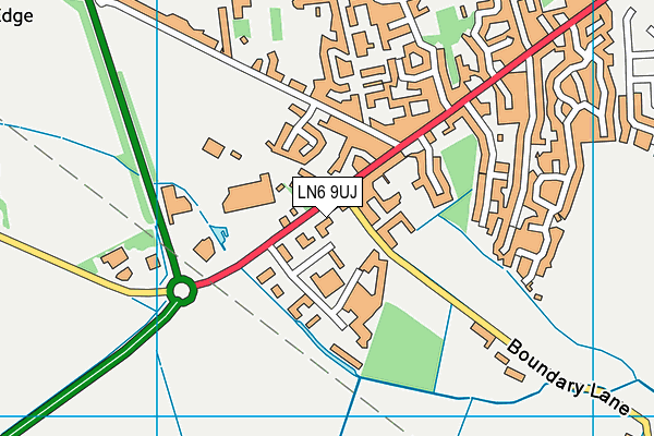LN6 9UJ map - OS VectorMap District (Ordnance Survey)