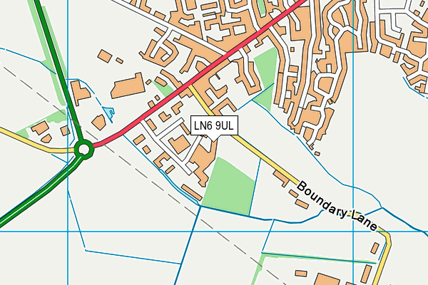 LN6 9UL map - OS VectorMap District (Ordnance Survey)