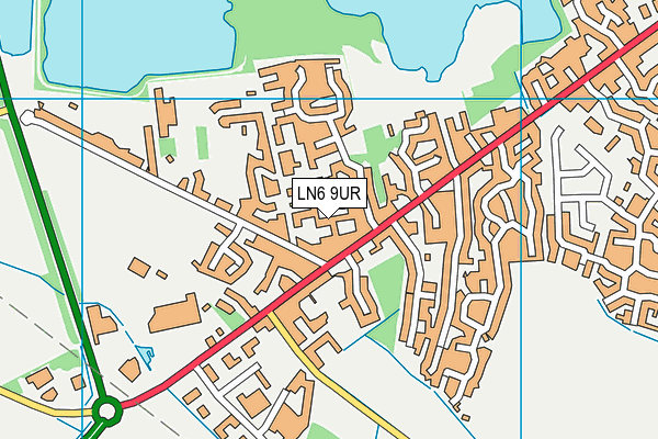 LN6 9UR map - OS VectorMap District (Ordnance Survey)