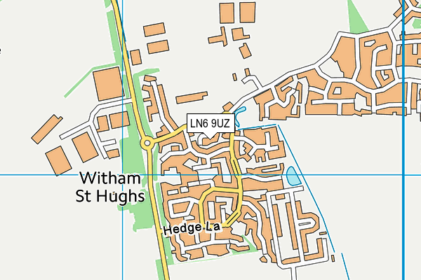 LN6 9UZ map - OS VectorMap District (Ordnance Survey)
