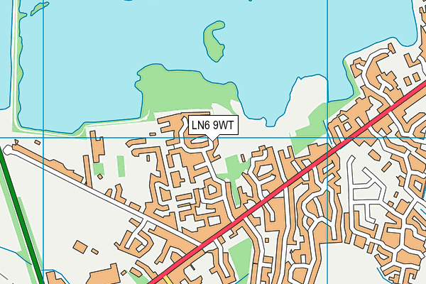 LN6 9WT map - OS VectorMap District (Ordnance Survey)