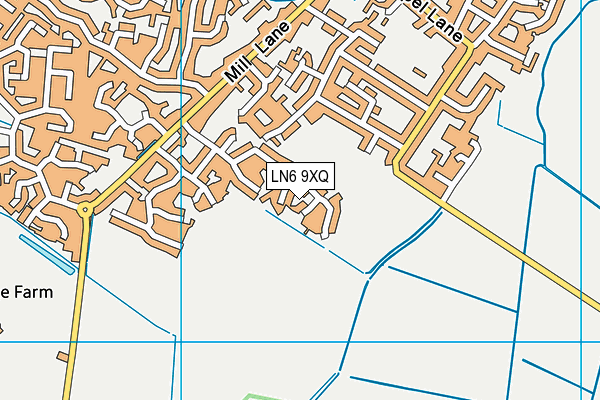 LN6 9XQ map - OS VectorMap District (Ordnance Survey)
