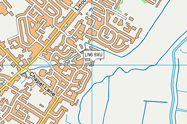 LN6 9XU map - OS VectorMap District (Ordnance Survey)