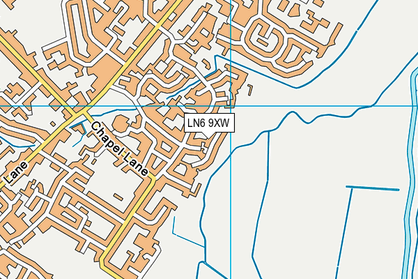 LN6 9XW map - OS VectorMap District (Ordnance Survey)