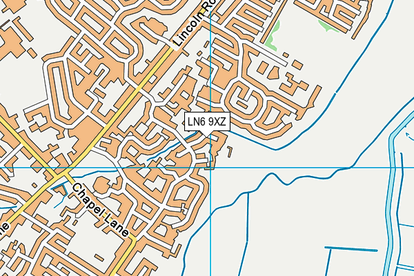 LN6 9XZ map - OS VectorMap District (Ordnance Survey)