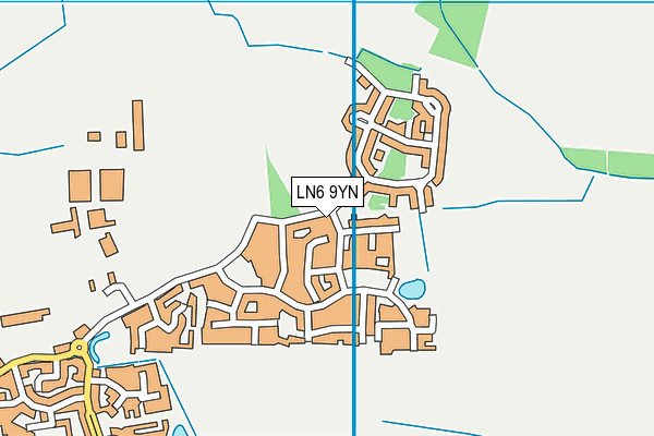 LN6 9YN map - OS VectorMap District (Ordnance Survey)
