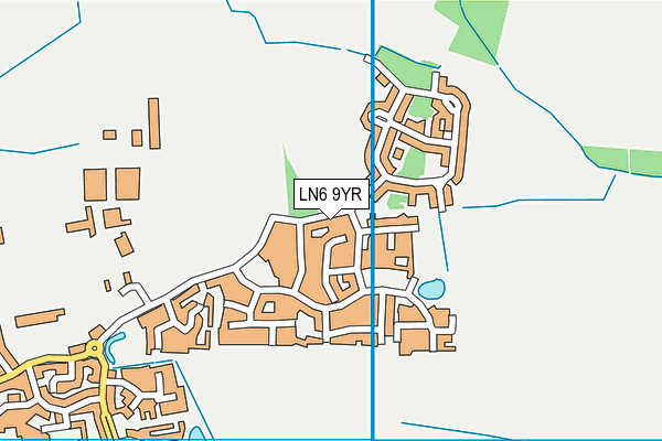 LN6 9YR map - OS VectorMap District (Ordnance Survey)