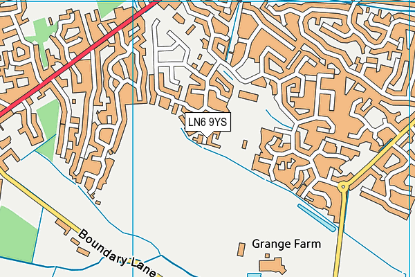 LN6 9YS map - OS VectorMap District (Ordnance Survey)