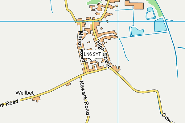 LN6 9YT map - OS VectorMap District (Ordnance Survey)