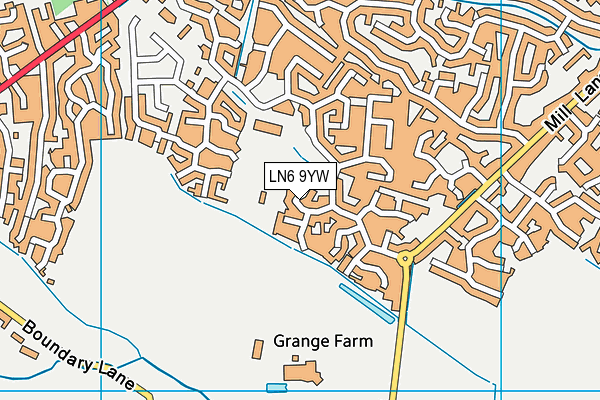 LN6 9YW map - OS VectorMap District (Ordnance Survey)