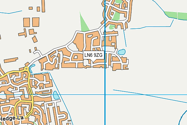 LN6 9ZG map - OS VectorMap District (Ordnance Survey)