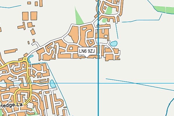 LN6 9ZJ map - OS VectorMap District (Ordnance Survey)