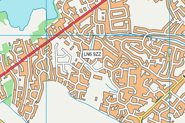 LN6 9ZZ map - OS VectorMap District (Ordnance Survey)