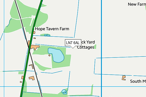 LN7 6AL map - OS VectorMap District (Ordnance Survey)
