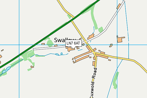 LN7 6AT map - OS VectorMap District (Ordnance Survey)