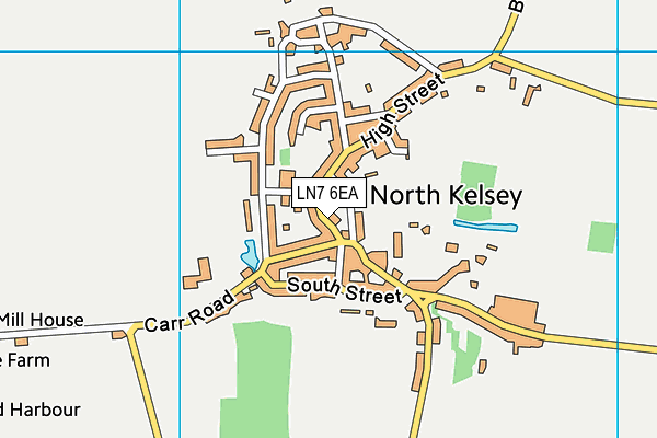 LN7 6EA map - OS VectorMap District (Ordnance Survey)