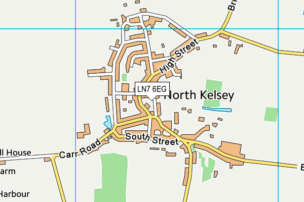 LN7 6EG map - OS VectorMap District (Ordnance Survey)